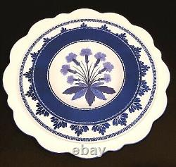 4 New Aerin Lauder Williams Sonoma Blue Scalloped Platter Dinner Plates Chargers