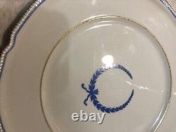 4 Plates ROSENTHAL CONTINENTAL IVORY EMPIRE BLUE WREATH GOLD DINNER PLATE