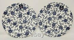 4 ROYAL WESSEX 10.5 nankin Blue and White Floral flower dinner PLATES ENGLAND