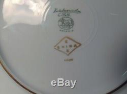 4 Royal Bavarian Hutschenreuther Cobalt Blue Gold Dinner Plates Chargers 11