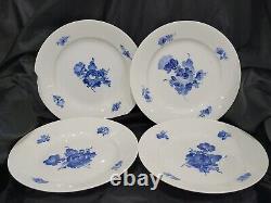 (4) Royal Copenhagen Blue Flowers Braided #8097 Dinner Plates 10 NICE COND