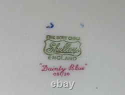 4 Shelley China DAINTY SHAPE DAINTY BLUE10 3/4 DINNER PLATES #051/28