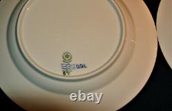 (4) VINTAGE ROYAL COPENHAGEN #571 DINNER PLATES 10 BLUE FLUTED HALF LACE-1stQ