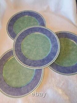 4 Villeroy & Boch Switch 3 COSTA Charger Large Dinner Plates Blue Border Green