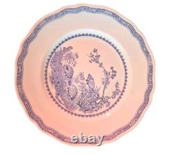 4 Vintage Furnivals Blue Quail Dinner Plate 10 1/4 scalloped Round Stamp 1913