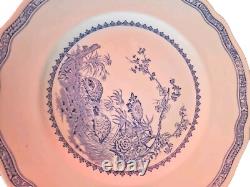 4 Vintage Furnivals Blue Quail Dinner Plate 10 1/4 scalloped Round Stamp 1913