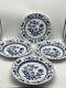 4 Vintage Hutschenreuther Blue Onion 10 Dinner Plates Germany RARE
