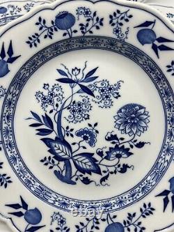 4 Vintage Hutschenreuther Blue Onion 10 Dinner Plates Germany RARE