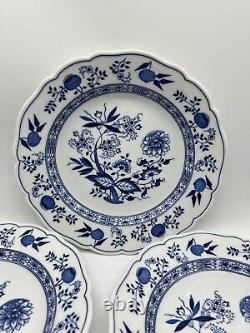 4 Vintage Hutschenreuther Blue Onion 10 Dinner Plates Germany RARE