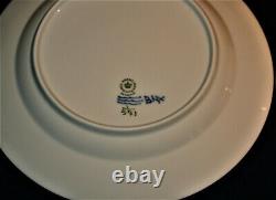 (4) Vintage Royal Copenhagen #571 Dinner Plates 10 Blue Fluted Half Lace-1q-ln