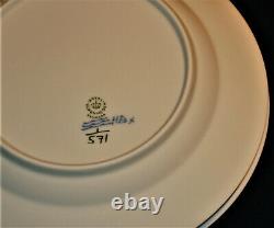 (4) Vintage Royal Copenhagen #571 Dinner Plates 10 Blue Fluted Half Lace-1q-ln