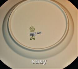 (4) Vintage Royal Copenhagen #571 Dinner Plates 10 Blue Fluted Half Lace-1q-ln