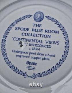 4 Vintage Spode Blue room Collection Continental Views Dinner Plate 10.5