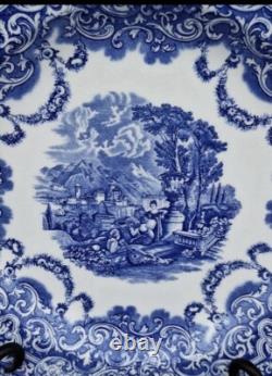 4 Vintage Spode Blue room Collection Continental Views Dinner Plate 10.5