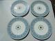 4 Wedgwood Turquoise Florentine Dinner Plates W2714 10 3/4 Excellent