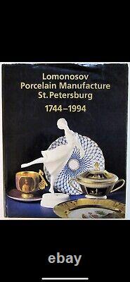 4p Lomonosov Cobalt Net PLACE SETTING Scalloped Dinner 11 LFZ Russian Porcelain