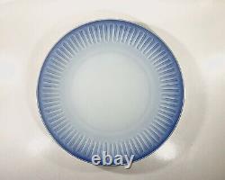 4x Bing & Grondahl Ballerina 325 Gold Rim Blue Dinner Plates 24,5 cm Danish