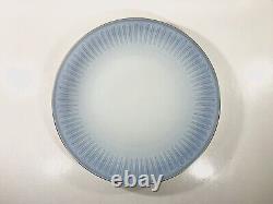 4x Bing & Grondahl Ballerina 325 Gold Rim Blue Dinner Plates 24,5 cm Danish