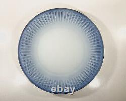 4x Bing & Grondahl Ballerina 325 Gold Rim Blue Dinner Plates 24,5 cm Danish