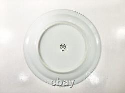 4x Bing & Grondahl Ballerina 325 Gold Rim Blue Dinner Plates 24,5 cm Danish