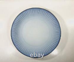 4x Bing & Grondahl Ballerina 325 Gold Rim Blue Dinner Plates 24,5 cm Danish