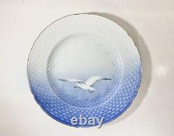 4x Bing & Grondahl Royal Copenhagen Seagull Gold Rim Dinner Plates 25