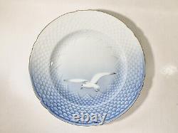 4x Bing & Grondahl Royal Copenhagen Seagull Gold Rim Dinner Plates 25