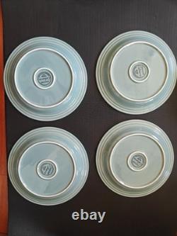 4x ONEIDA Culinaria Blue Sage (Slate Blue) Dinner Plate 10 1/2