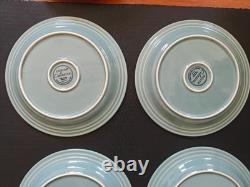 4x ONEIDA Culinaria Blue Sage (Slate Blue) Dinner Plate 10 1/2