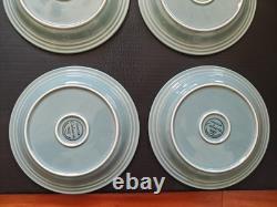 4x ONEIDA Culinaria Blue Sage (Slate Blue) Dinner Plate 10 1/2