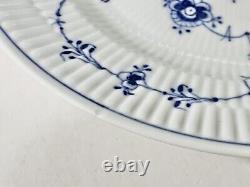 4x Royal Copenhagen Blue Fluted Plain 178 Salad Luncheon Plates Diameter 21 cm
