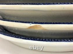 4x vintage Blue Willow Divided 10 Dinner Plate Ideal Made in England