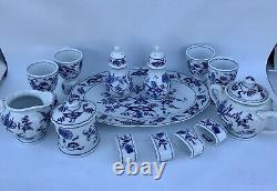 50 pc Blue Danube Japan Dinner Lunch Plates Bowls Cups Saucers Oval Platters Set