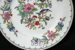 5 Aynsley Pembroke 10-1/2 Dinner Plates Gold Trim Birds Floral England (five)