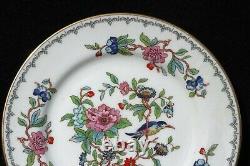 5 Aynsley Pembroke 10-1/2 Dinner Plates Gold Trim Birds Floral England (five)