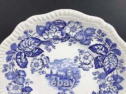 5 Copeland Spode Blue Old Salem Dinner Plates Harbor Ships (c! @b9)