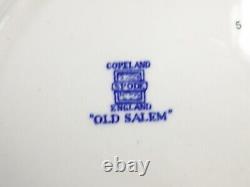 5 Copeland Spode Blue Old Salem Dinner Plates Harbor Ships (c! @b9)