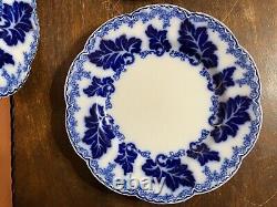 5 Flow Blue 10 Dinner Plates Normandy Pattern Johnson Bros