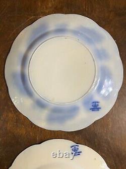 5 Flow Blue 10 Dinner Plates Normandy Pattern Johnson Bros