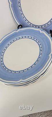 (5) Villeroy & Boch Casa Azul Piccolo Country Coll Dinner Plates 10.5 RARE