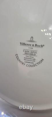 (5) Villeroy & Boch Casa Azul Piccolo Country Coll Dinner Plates 10.5 RARE