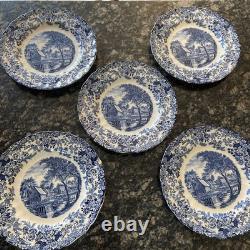 5 Vintage 10 Dinner Plate Mill Stream Ironstone By Johnson Brothers Of England