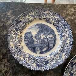 5 Vintage 10 Dinner Plate Mill Stream Ironstone By Johnson Brothers Of England