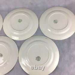 5 Vintage 1944 Homer Laughlin Blue Marilyn Dinner Plates