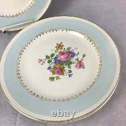 5 Vintage 1944 Homer Laughlin Blue Marilyn Dinner Plates