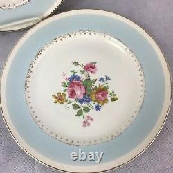 5 Vintage 1944 Homer Laughlin Blue Marilyn Dinner Plates