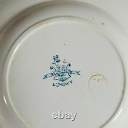 5 Vintage French Ironstone Blue White Transferware Soup Plate 9.25 France