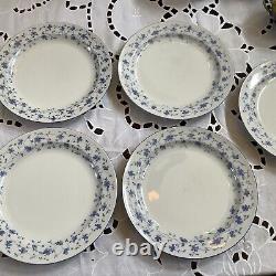 5x Arzberg Blue Flowers Dinner Plate approx. 10 inch