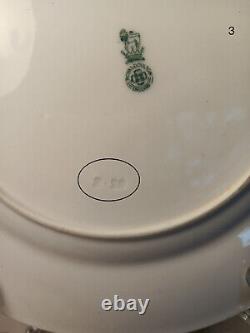 6 Antique 1910 Royal Doulton Dinner Plates H323 Blue Flower Baskets & Swags SET