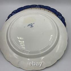6 Antique Booths Real Old Willow 9.5 & 10 dinner plates Blue White Gold